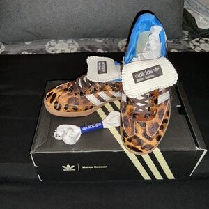 NWT Wales Bonner Samba Adidas Size 8 Leopard Print
